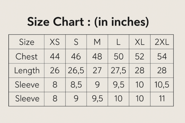 twinfish-size-chart